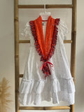 Vestido f perforado pico crochet