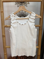 Camiseta tachuelas canalé