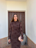 Vestido e Lorena marron