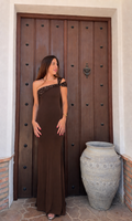 Vestido Lentejuelas marron