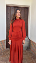 Vestido drapeado caldera