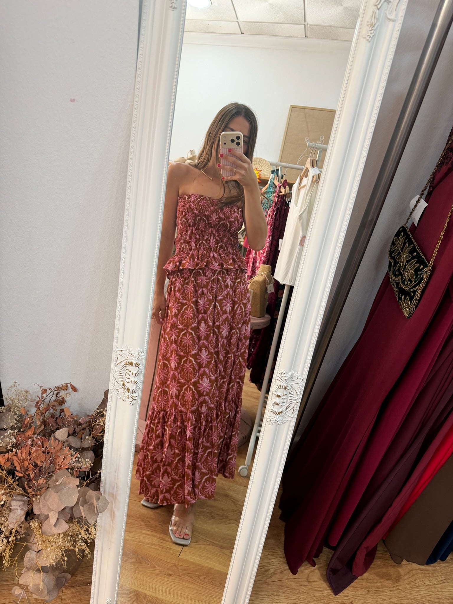 Conjunto palmeras rosa