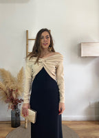 Vestido e Macarena azul marino
