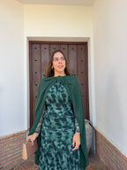 Vestido e Ana estampado verde