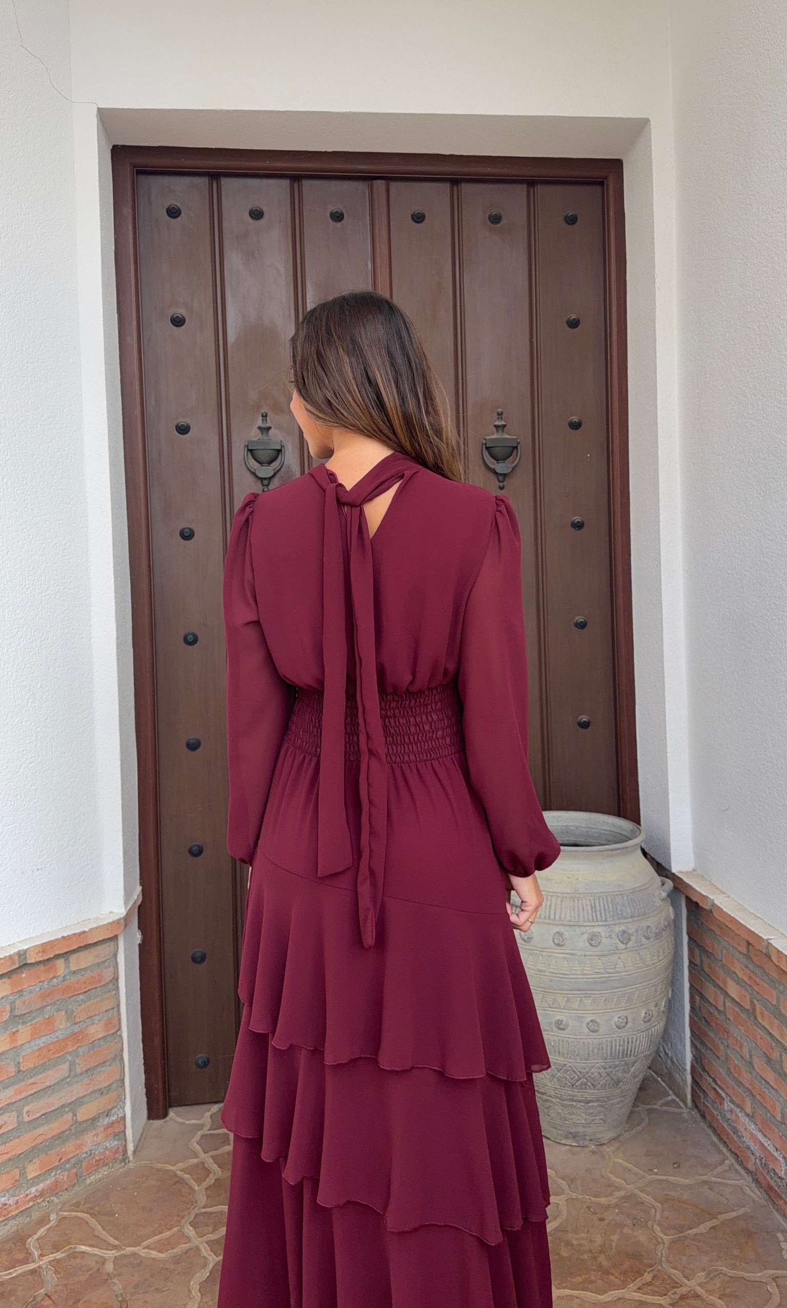 Vestido Janna burdeos