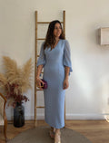 Vestido corto manga gasa
