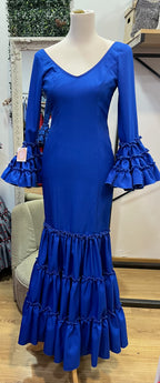 Vestido f carmela azul electrico