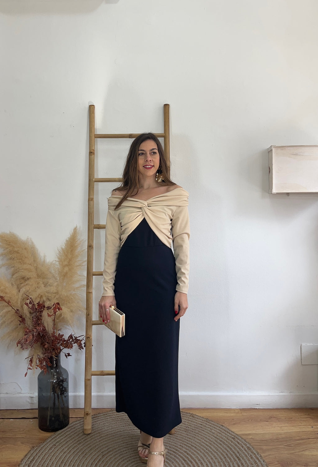 Vestido e Macarena azul marino