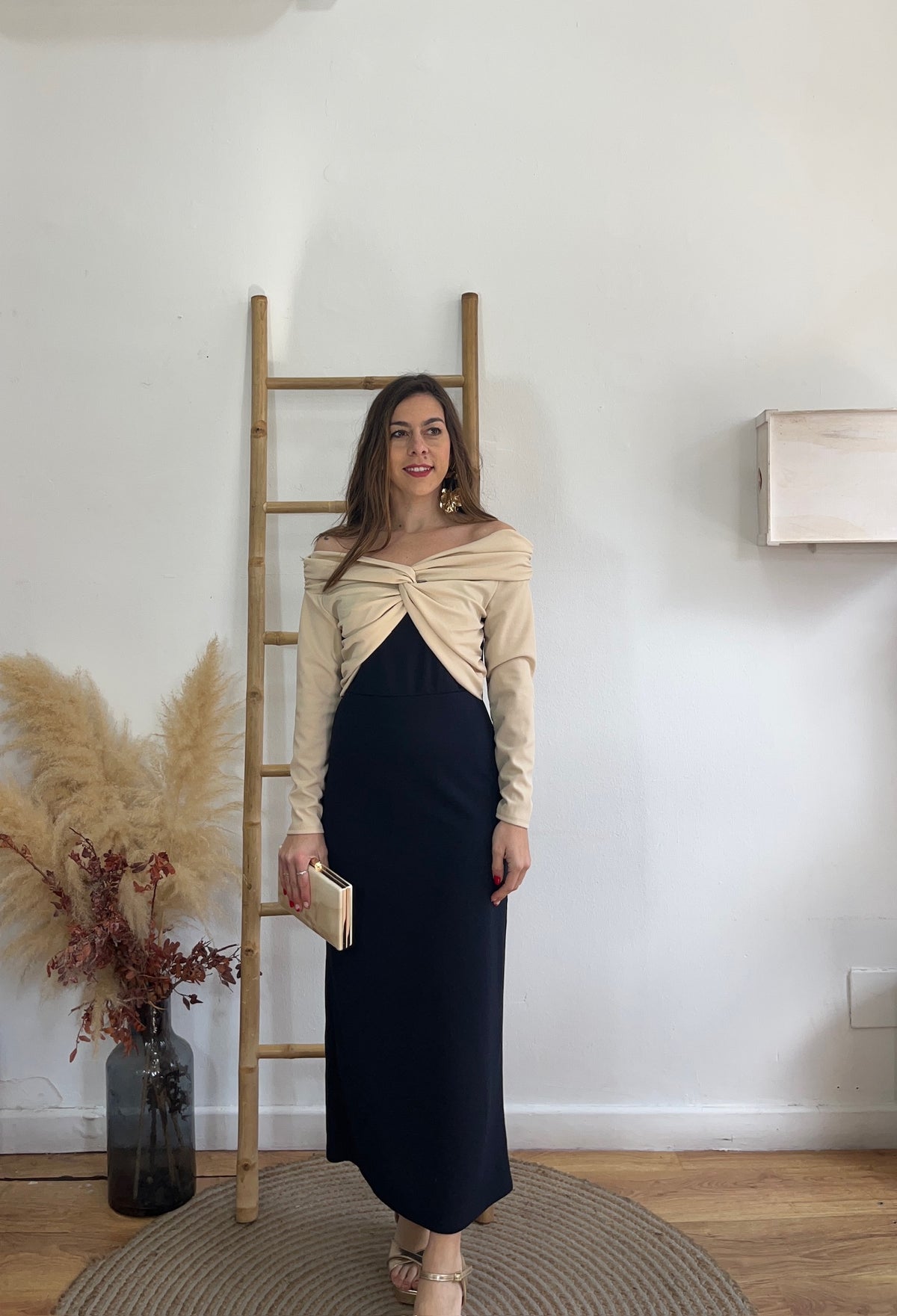 Vestido e Macarena azul marino