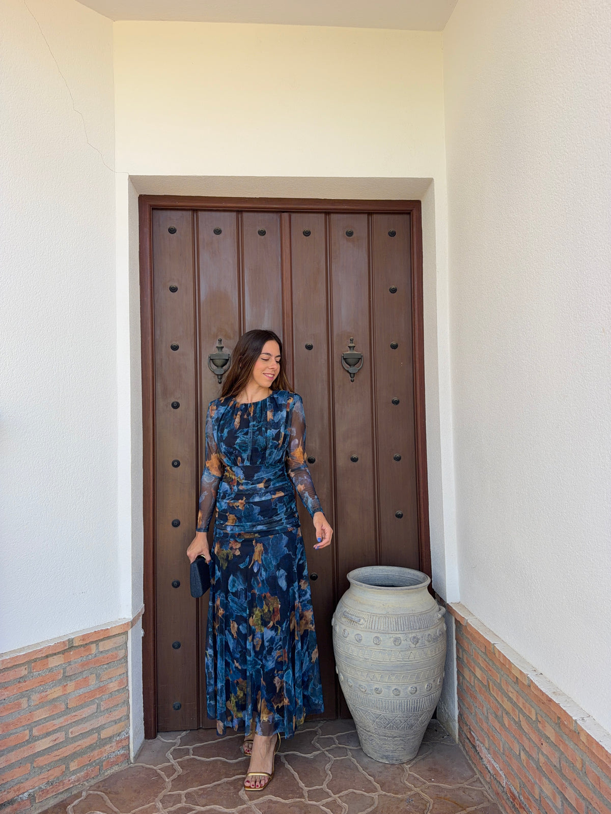 Vestido e Ana estampado azul marino