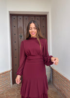 Vestido Janna burdeos