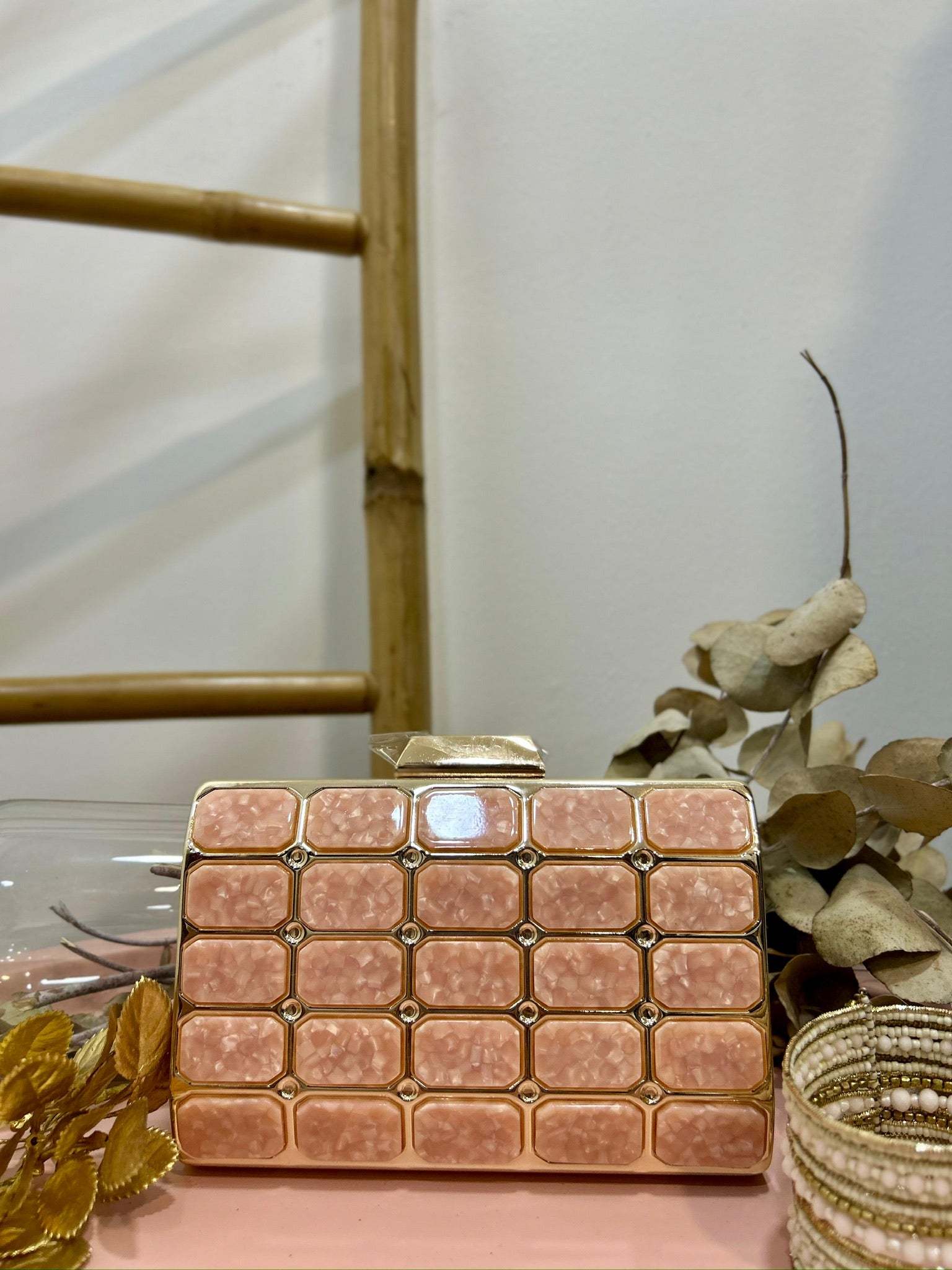 Cartera nacar rectangulos