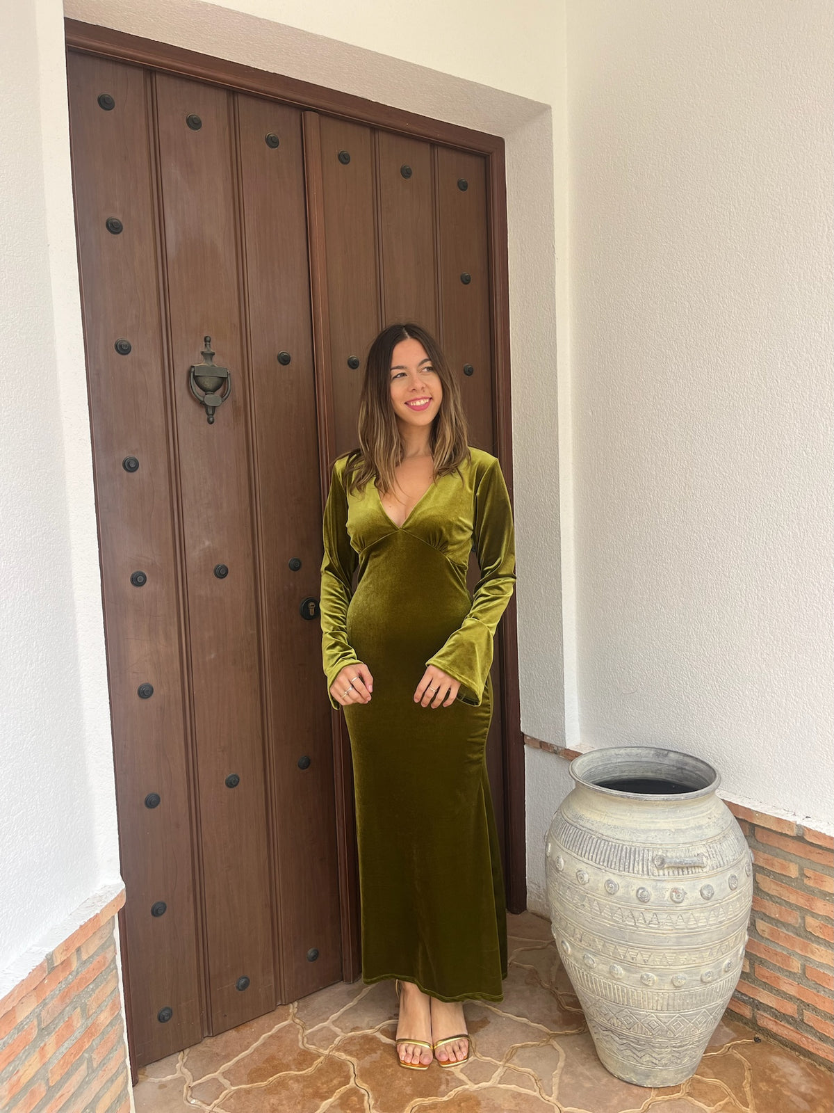 Vestido terciopelo campana