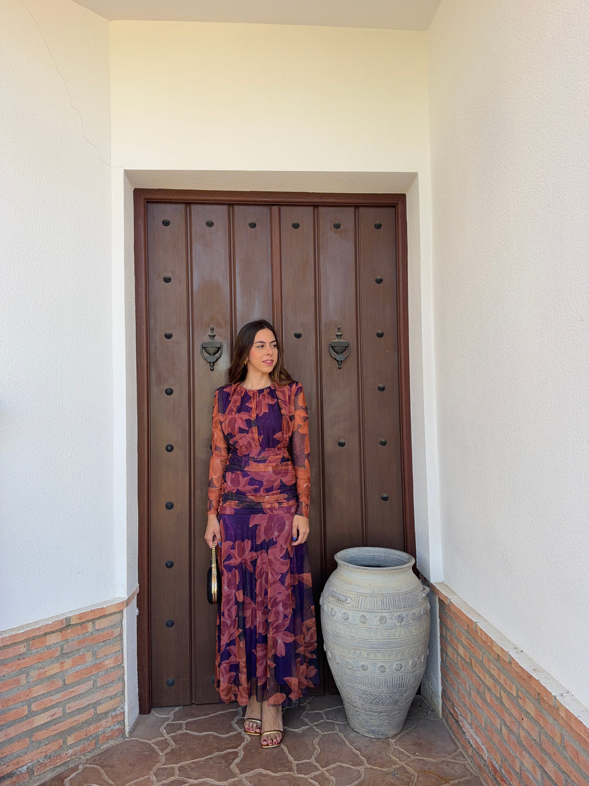 Vestido e Ana estampado morado