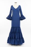 Vestido f Carmela azul eléctrico con azul