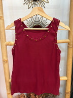 Camiseta tachuelas canalé
