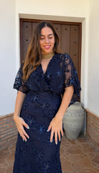 Vestido e Morella azul marino