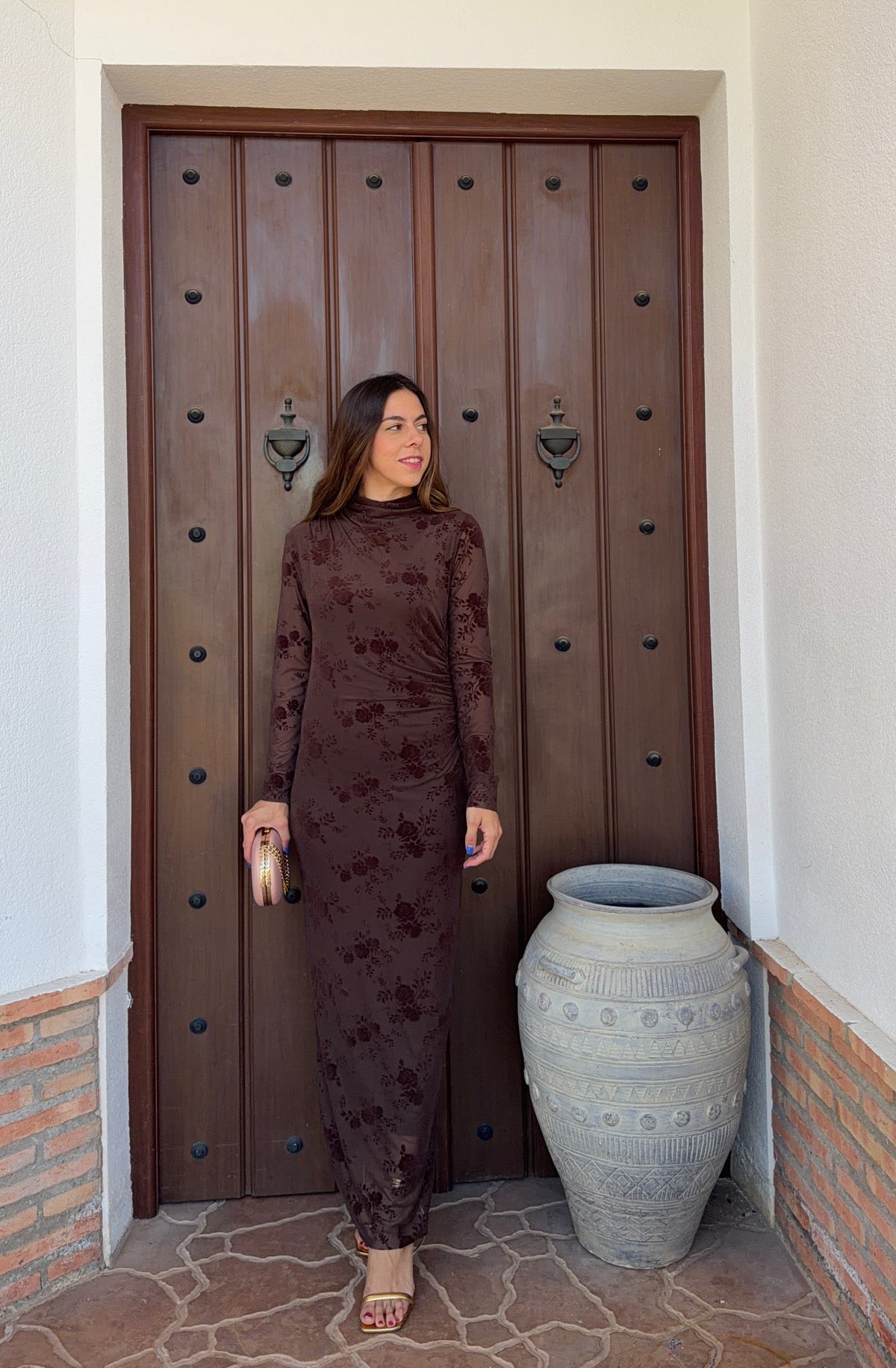 Vestido e Lorena marron