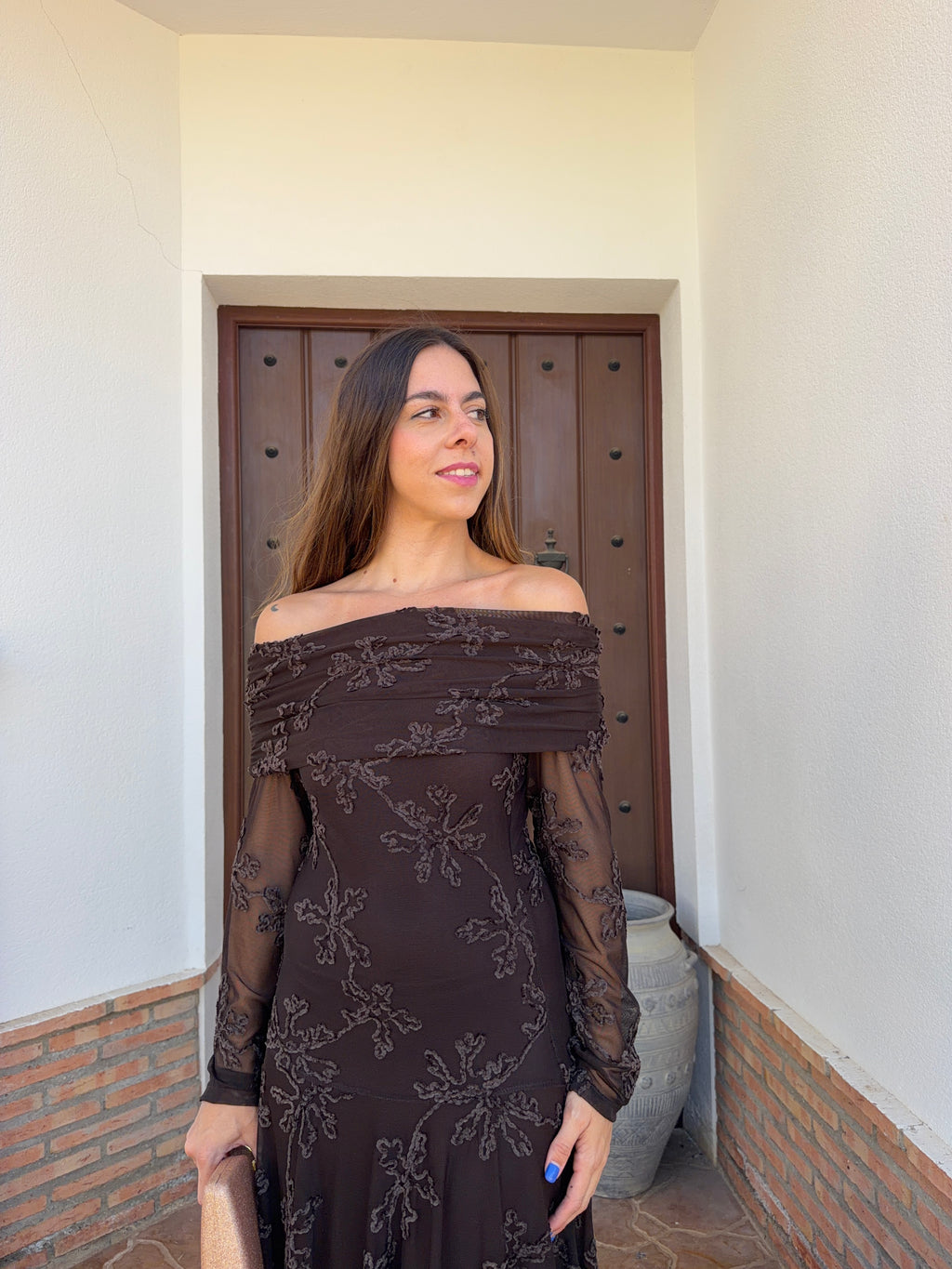 Vestido e escote barco