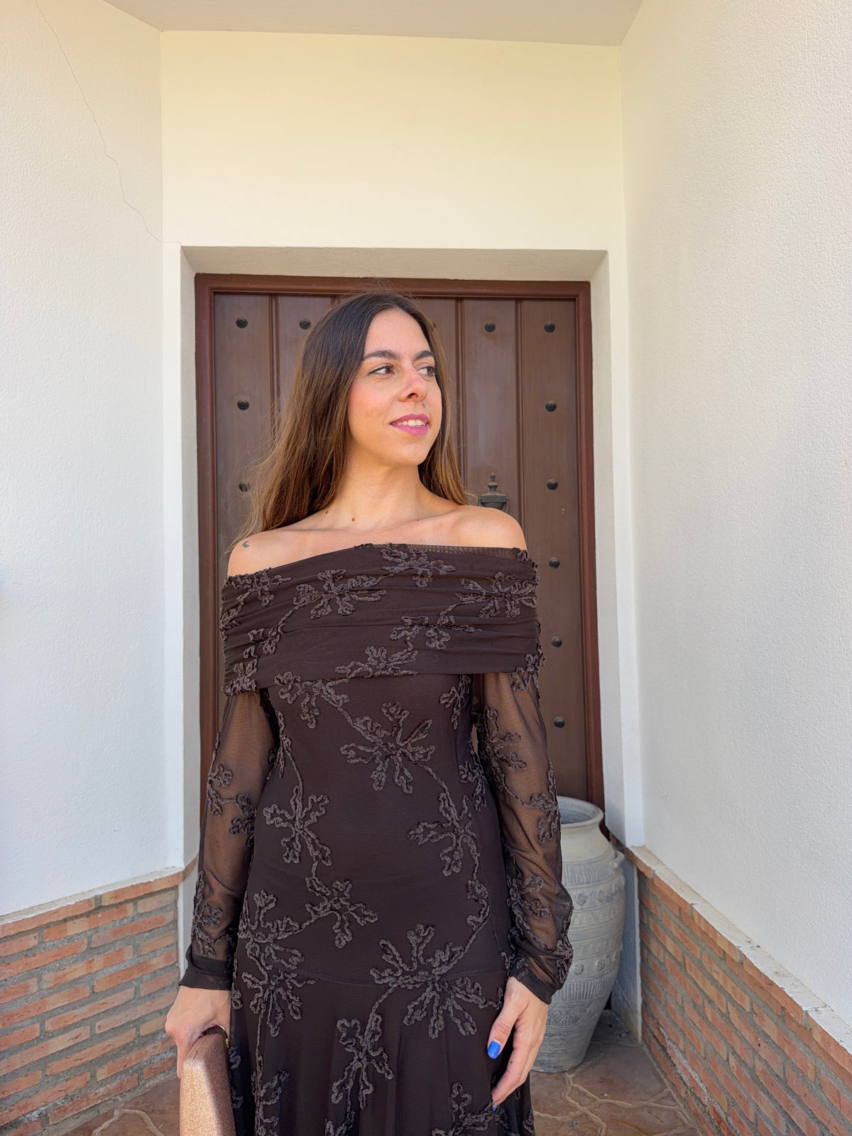 Vestido e escote barco