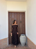 Vestido e escote barco
