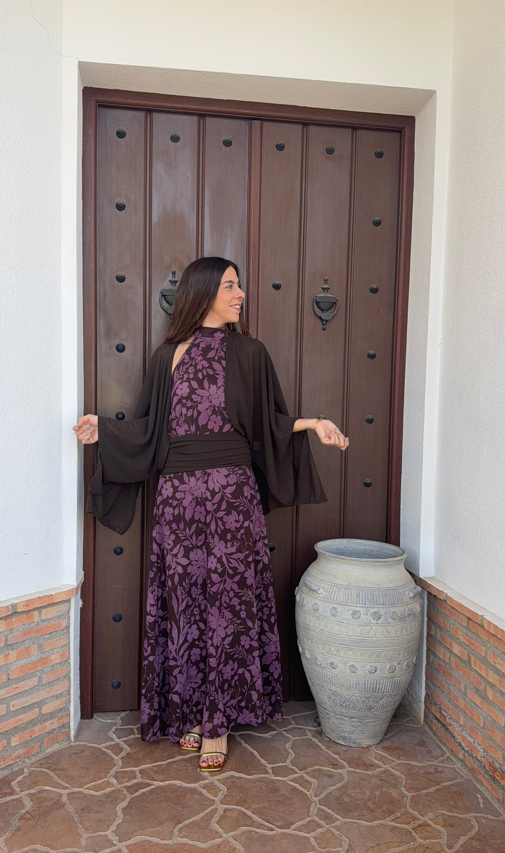 Vestido Sirena Marron