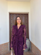 Vestido e Rocio berengena