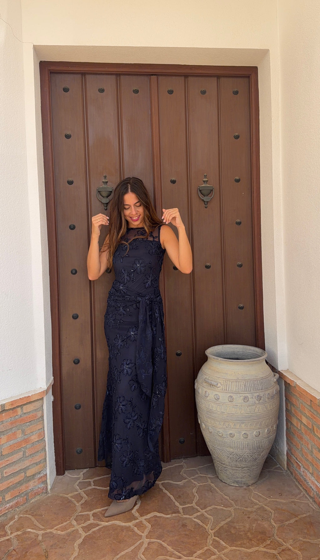 Vestido Sara azul marino