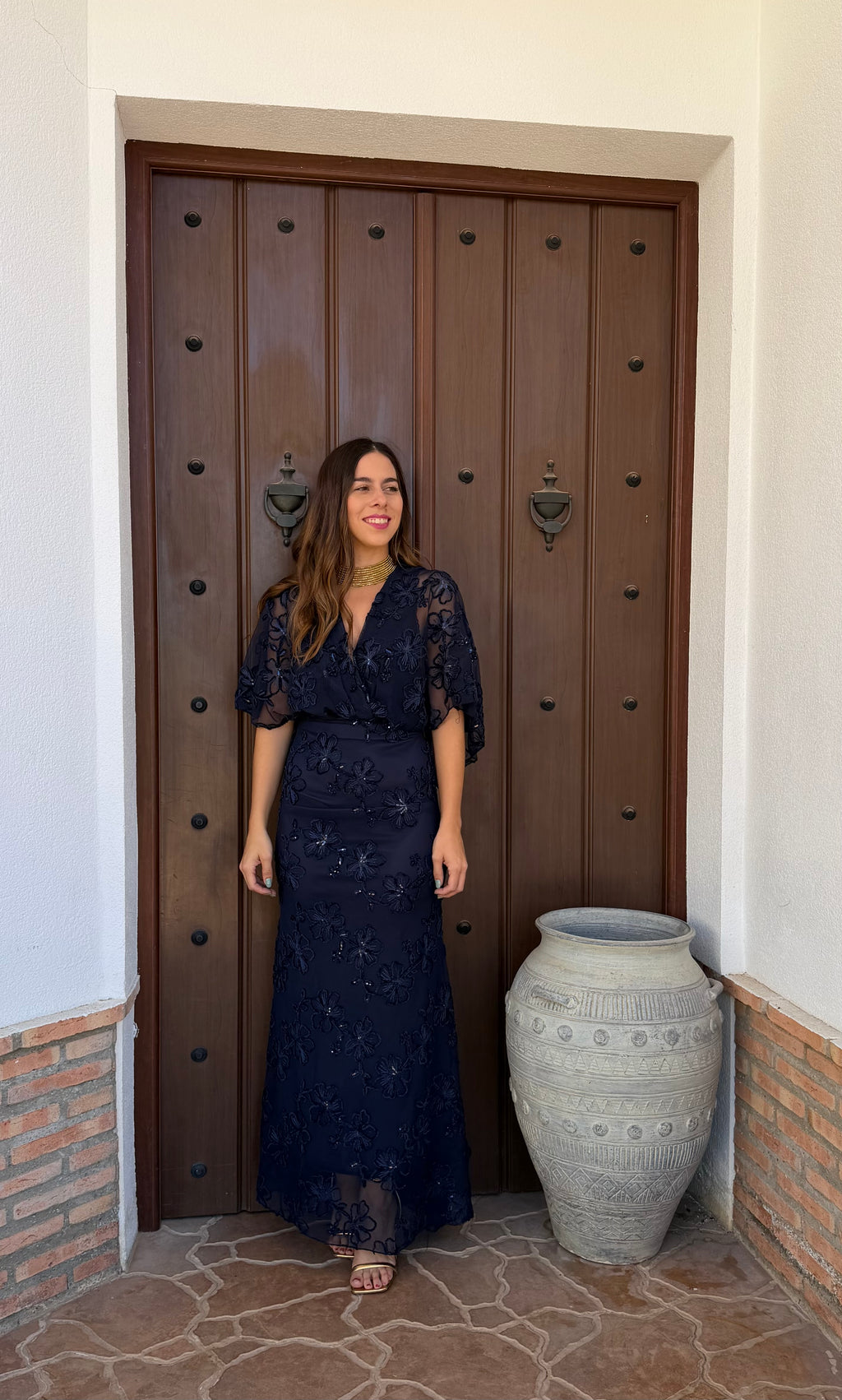 Vestido e Morella azul marino