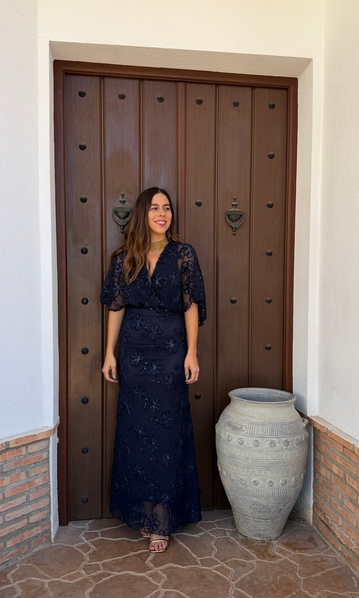 Vestido e Morella azul marino