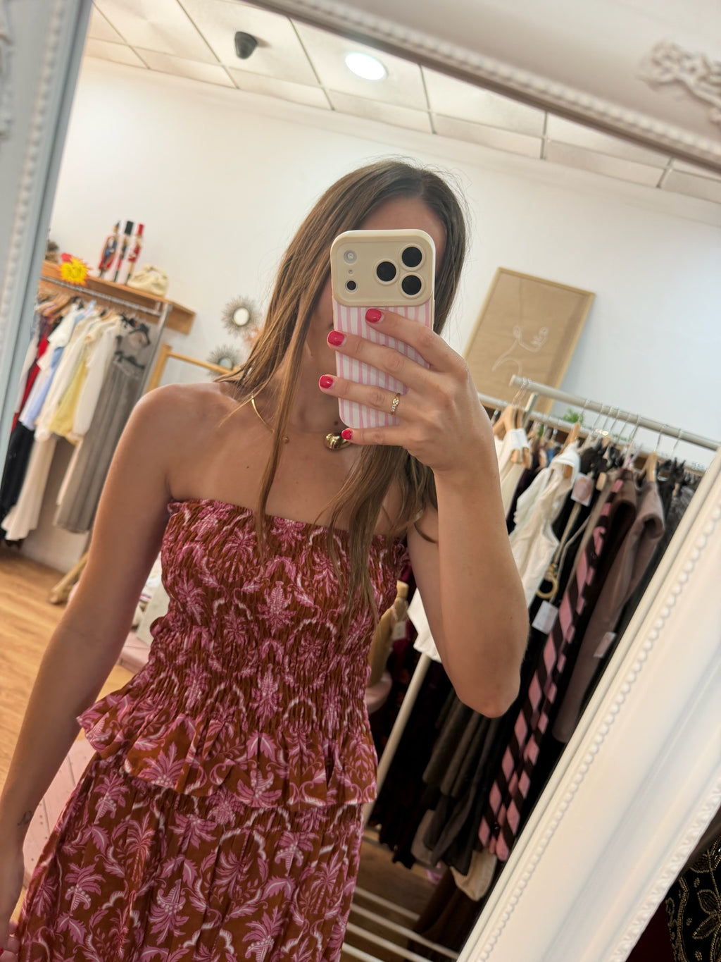 Conjunto palmeras rosa