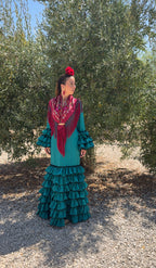 Vestido f Lolita turquesa con negro