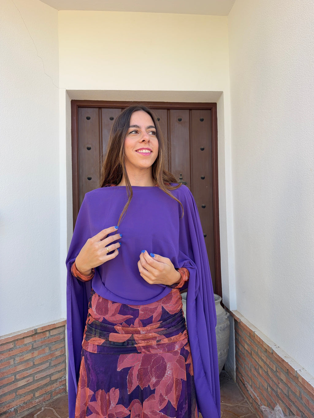 Vestido e Ana estampado morado