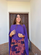 Vestido e Ana estampado morado