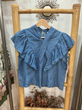 Blusa efecto vaquero