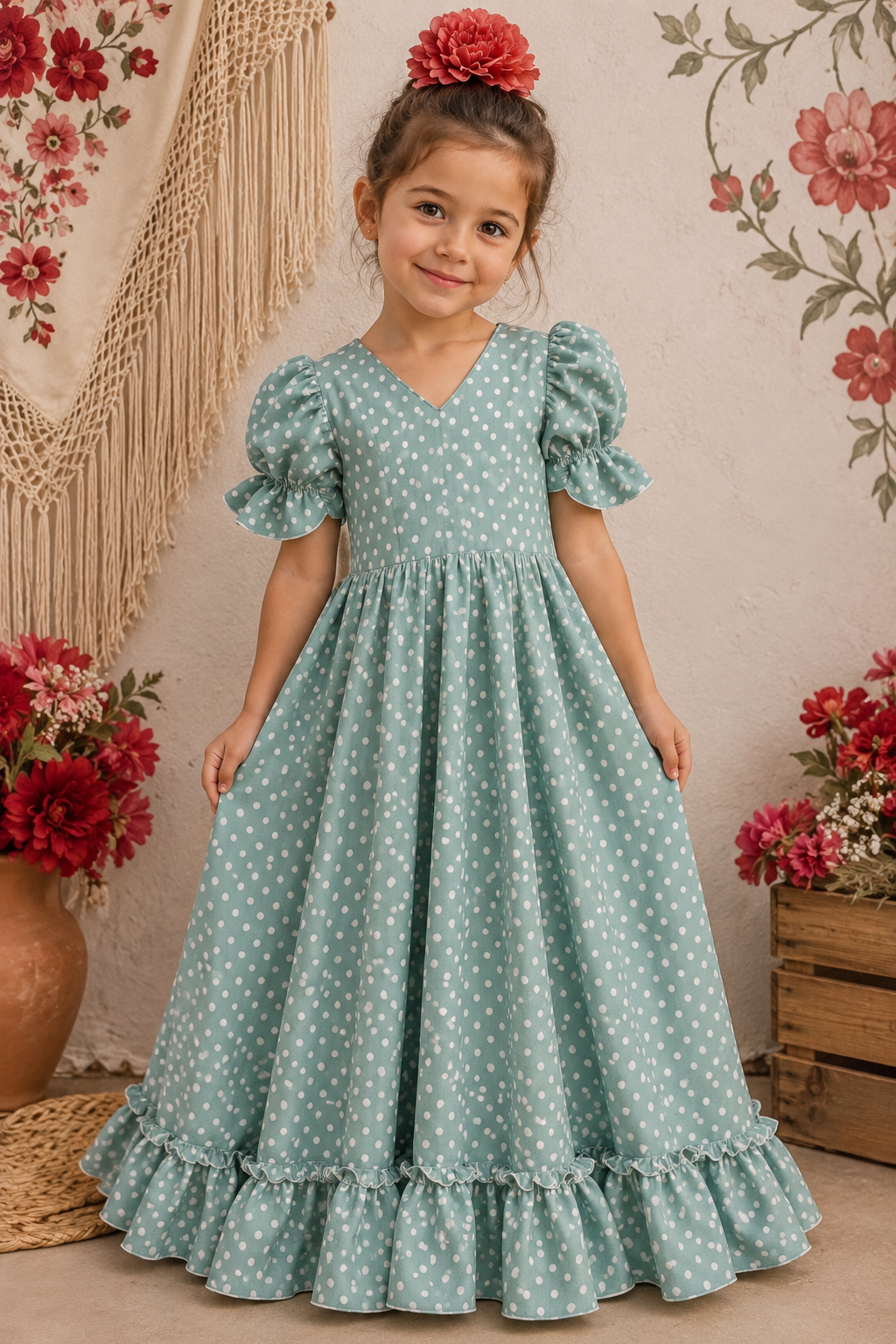 Vestido flamenca bruna
