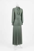 Vestido drapeado verde