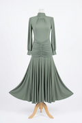 Vestido drapeado verde