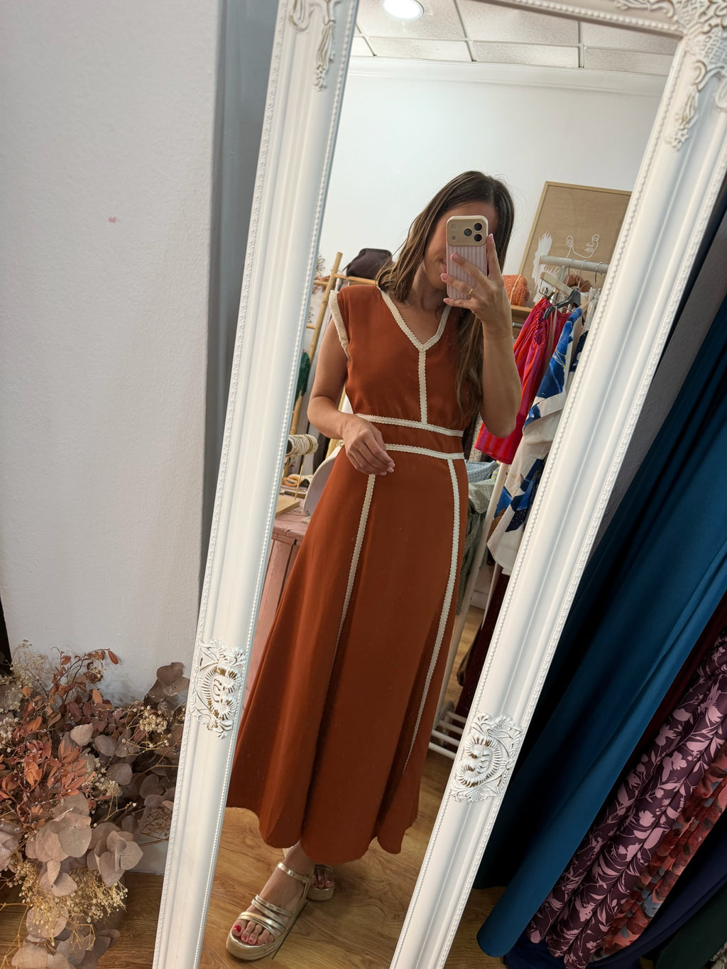 Vestido flecos
