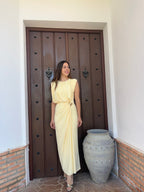 Vestido Francisca manga corta amarillo