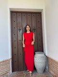 Vestido nudo manga corta