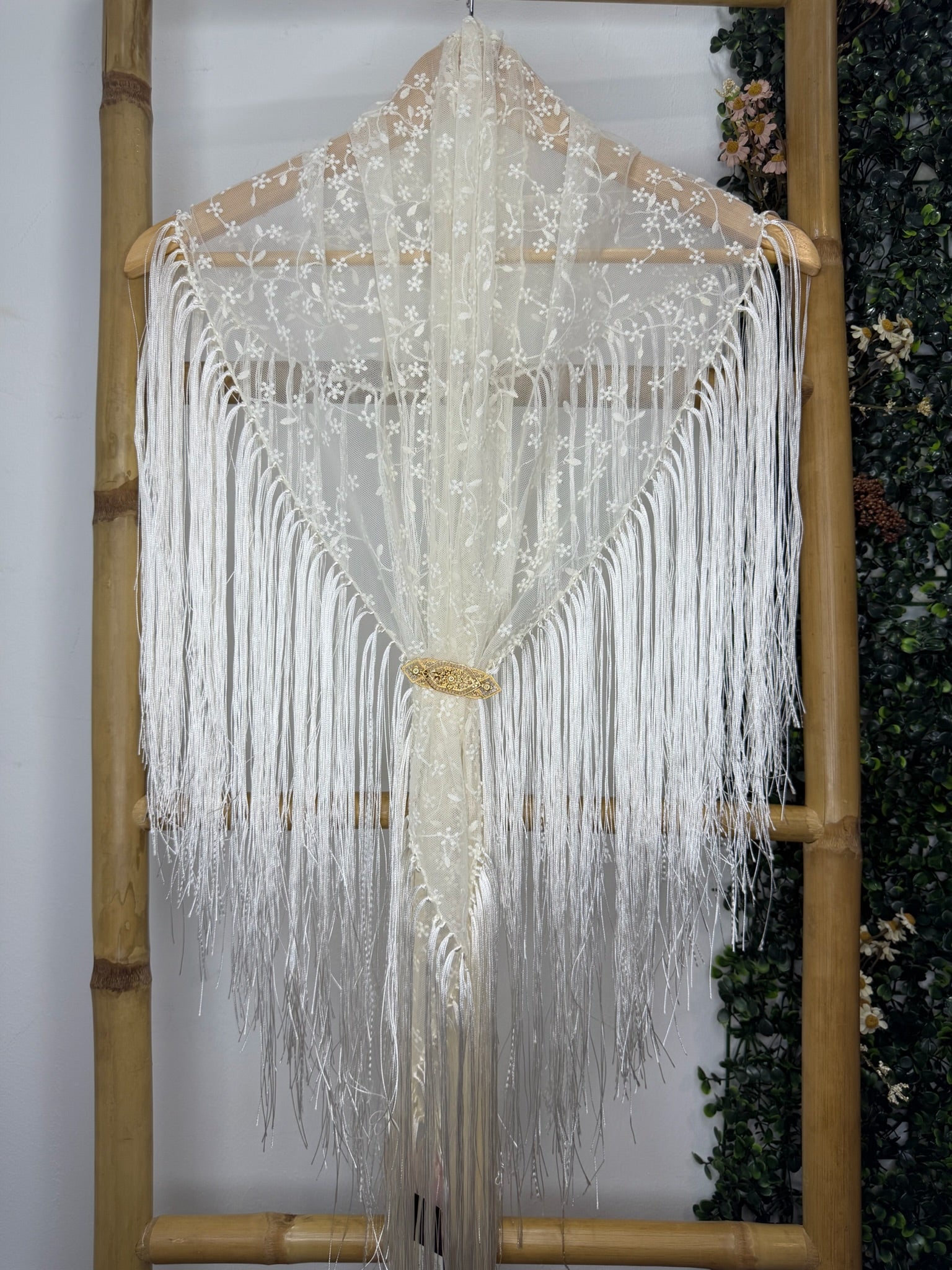 Mantón f Florecillas Pequeño