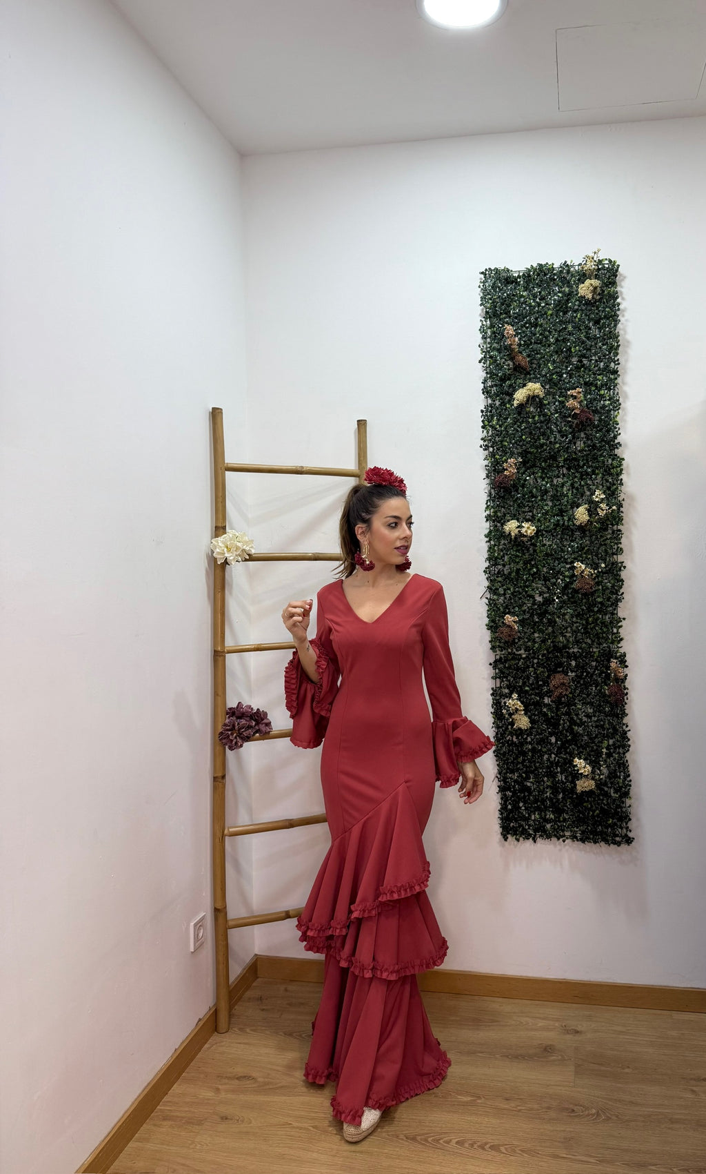 Vestido flamenca Cádiz teja