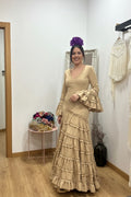 Vestido flamenca Lola beige