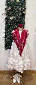 Vestido f perforado flores bebe
