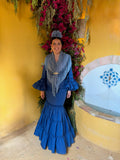 Vestido f carmela azul ducado