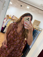 Vestido Estampado Marron