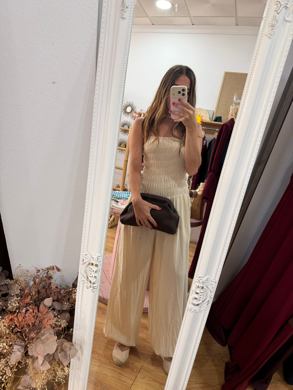 Mono liso beige