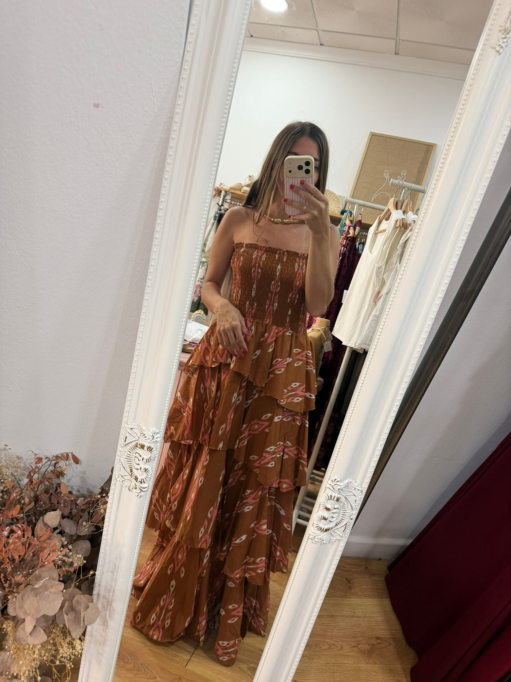 Vestido volante estampado