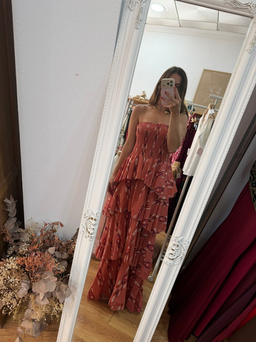 Vestido volante estampado